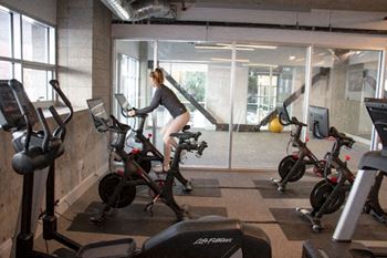 Fully-equipped gym with cardio and free weights